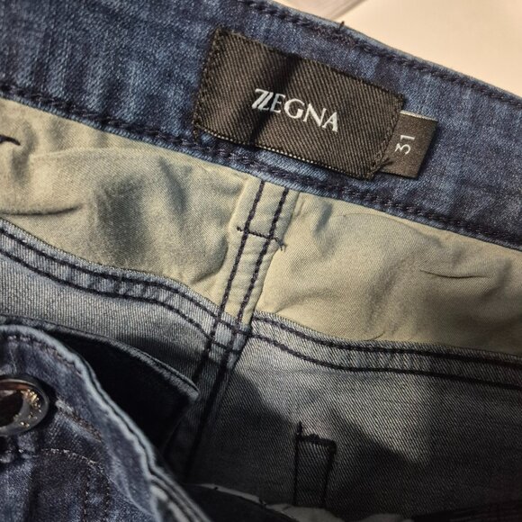Zegna ZZ530 Slim Fit Blue Jeans Size 31 - Picture 14 of 14
